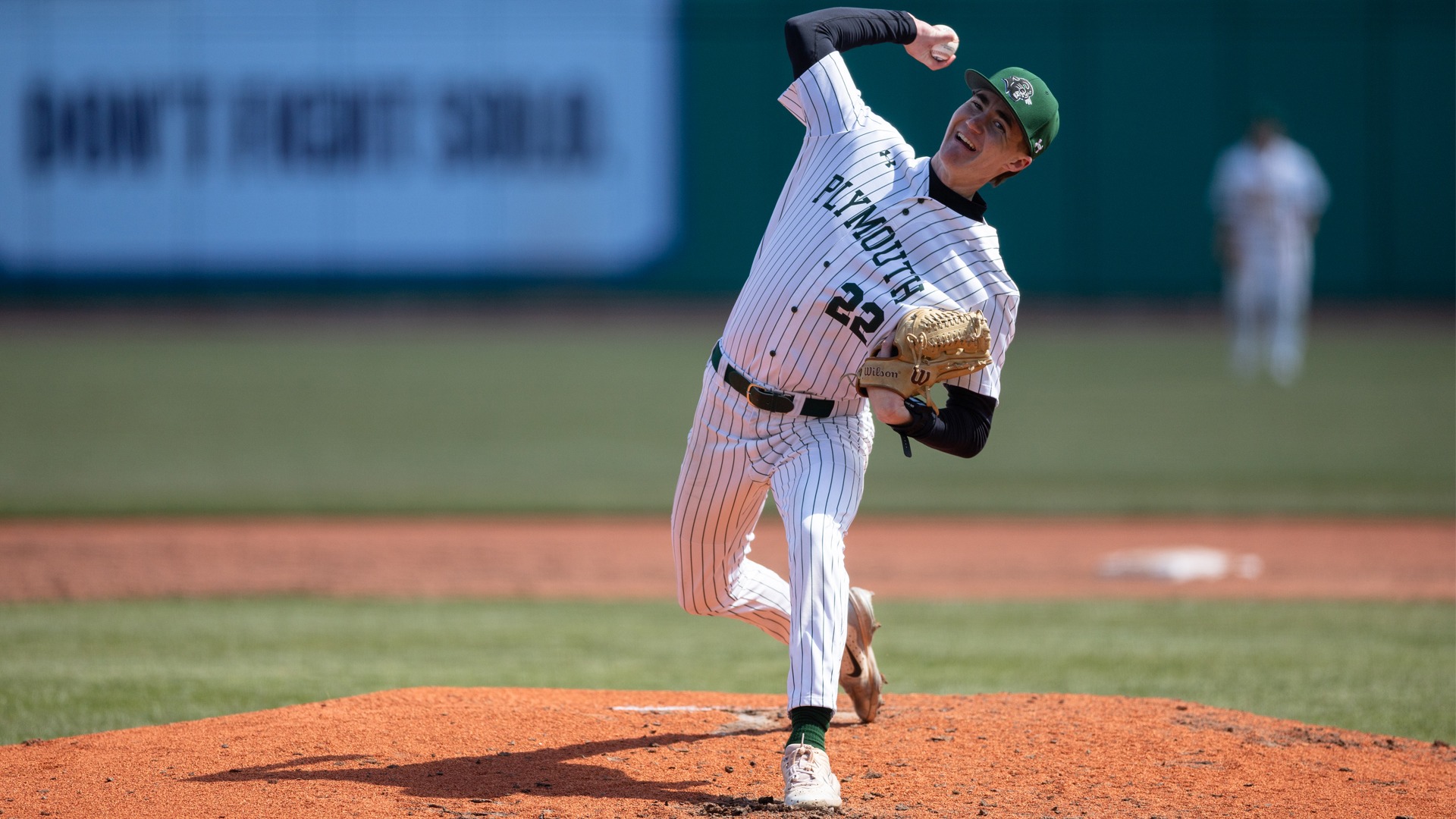 Brady Harvie delivers a pitch for the Panthers