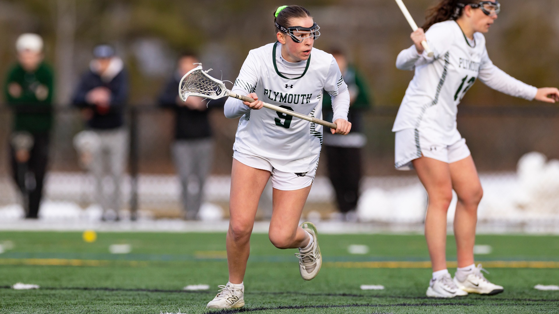 Avery Tufts moves to defend an opponent