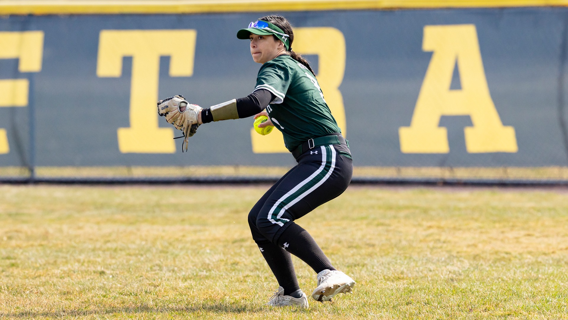 Marisa Lizotte fields the ball at UMass Dartmouth