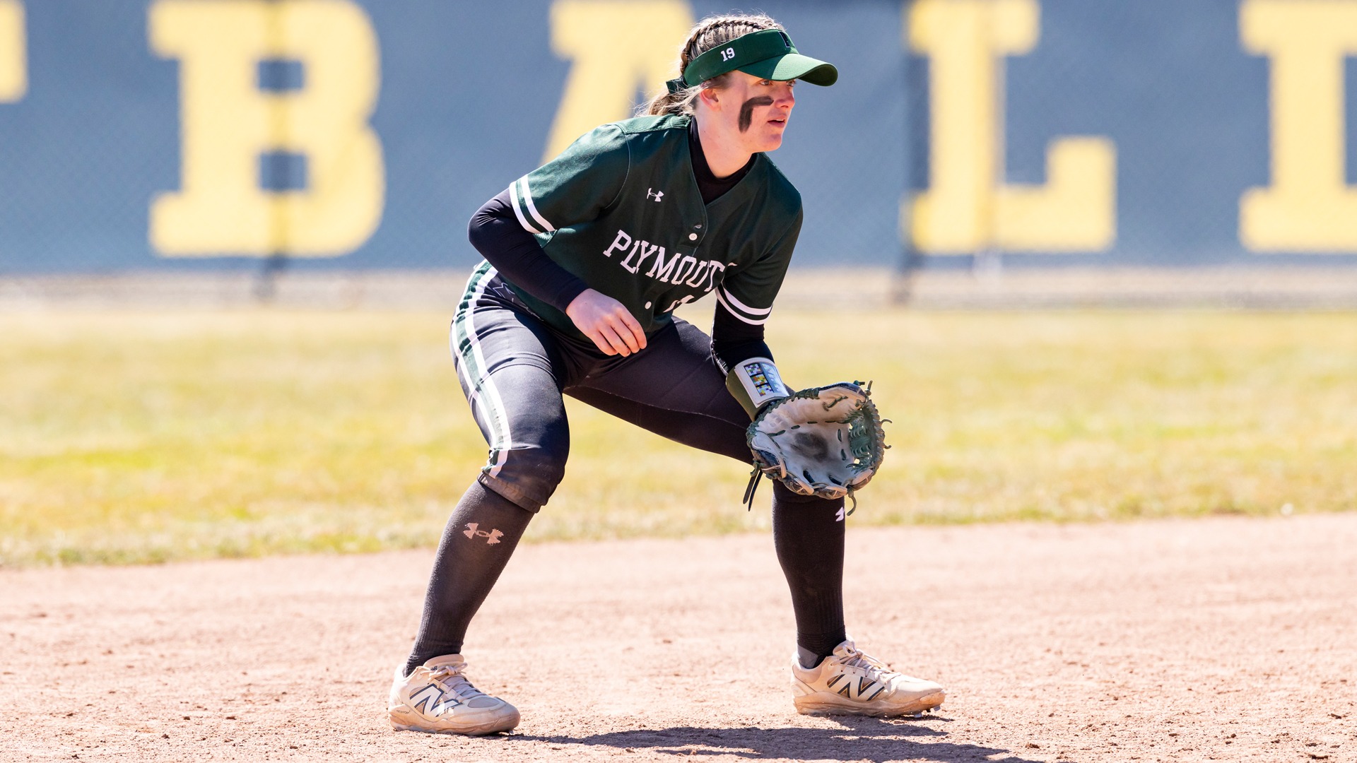 Emily Bessette playing shortstop defense