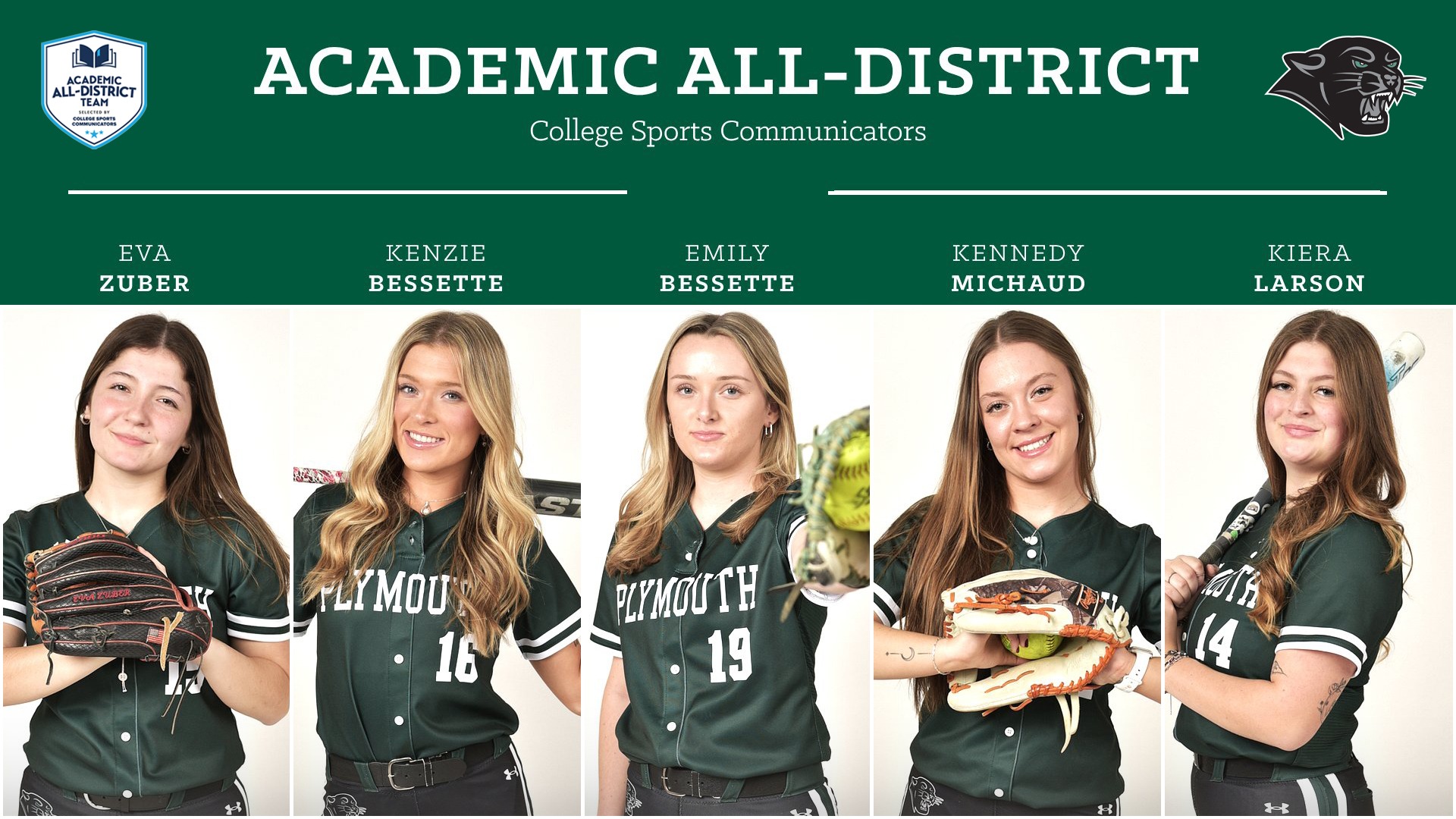 Five softball players earn College Sports Communicators Academic All-District honors