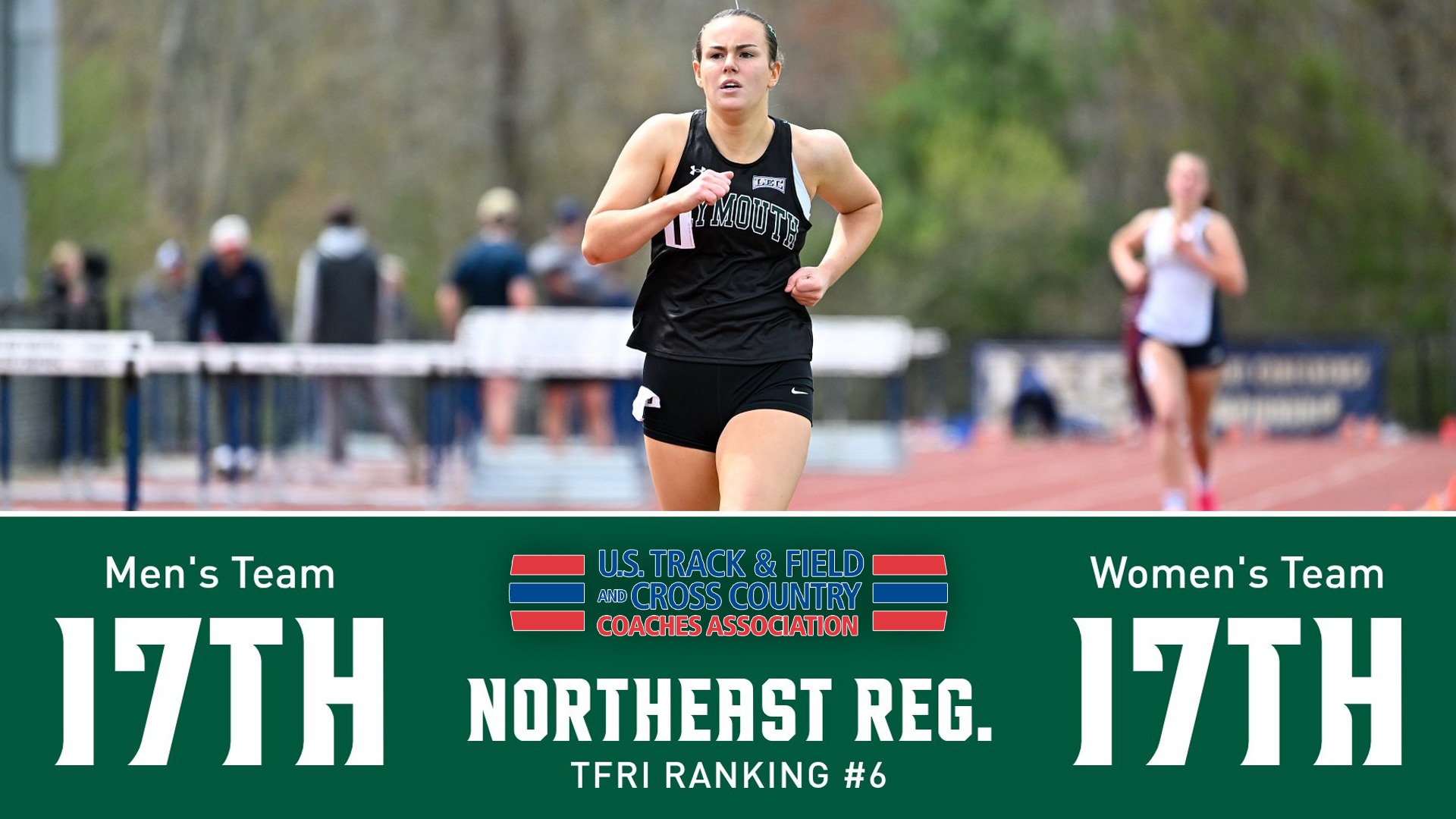 Men's and women's outdoor track teams climb to #17 in the regional rankings
