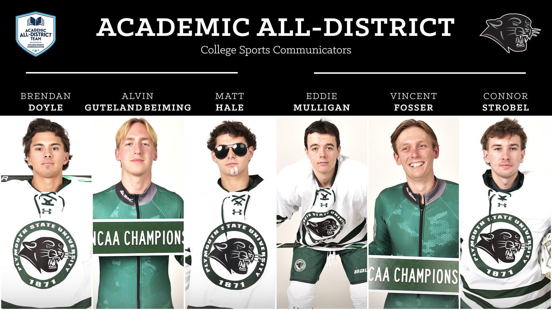 Six Panthers are honored with CSC Men's At-Large Academic All-District