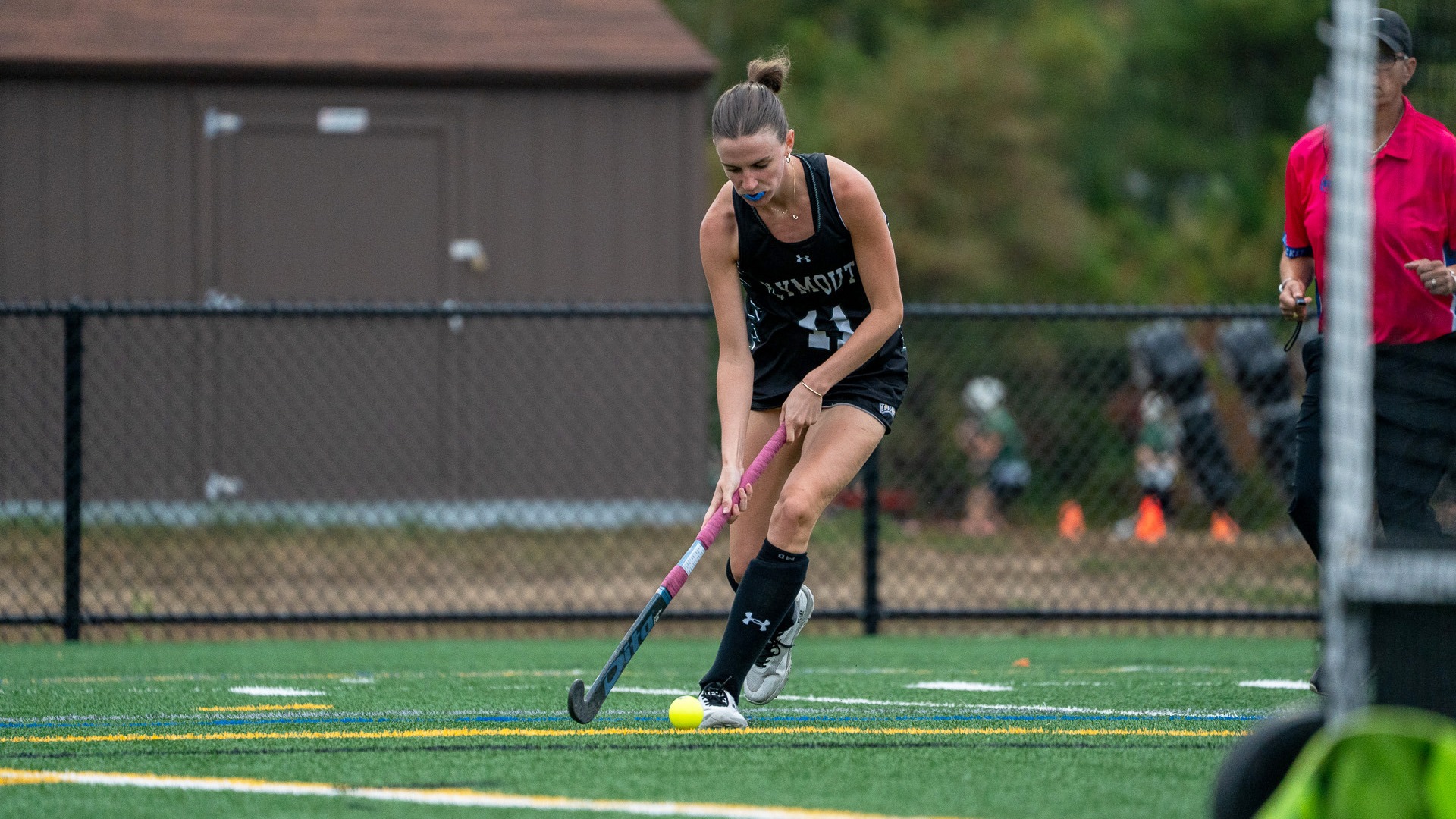 Ellie Monahan dribbles the ball