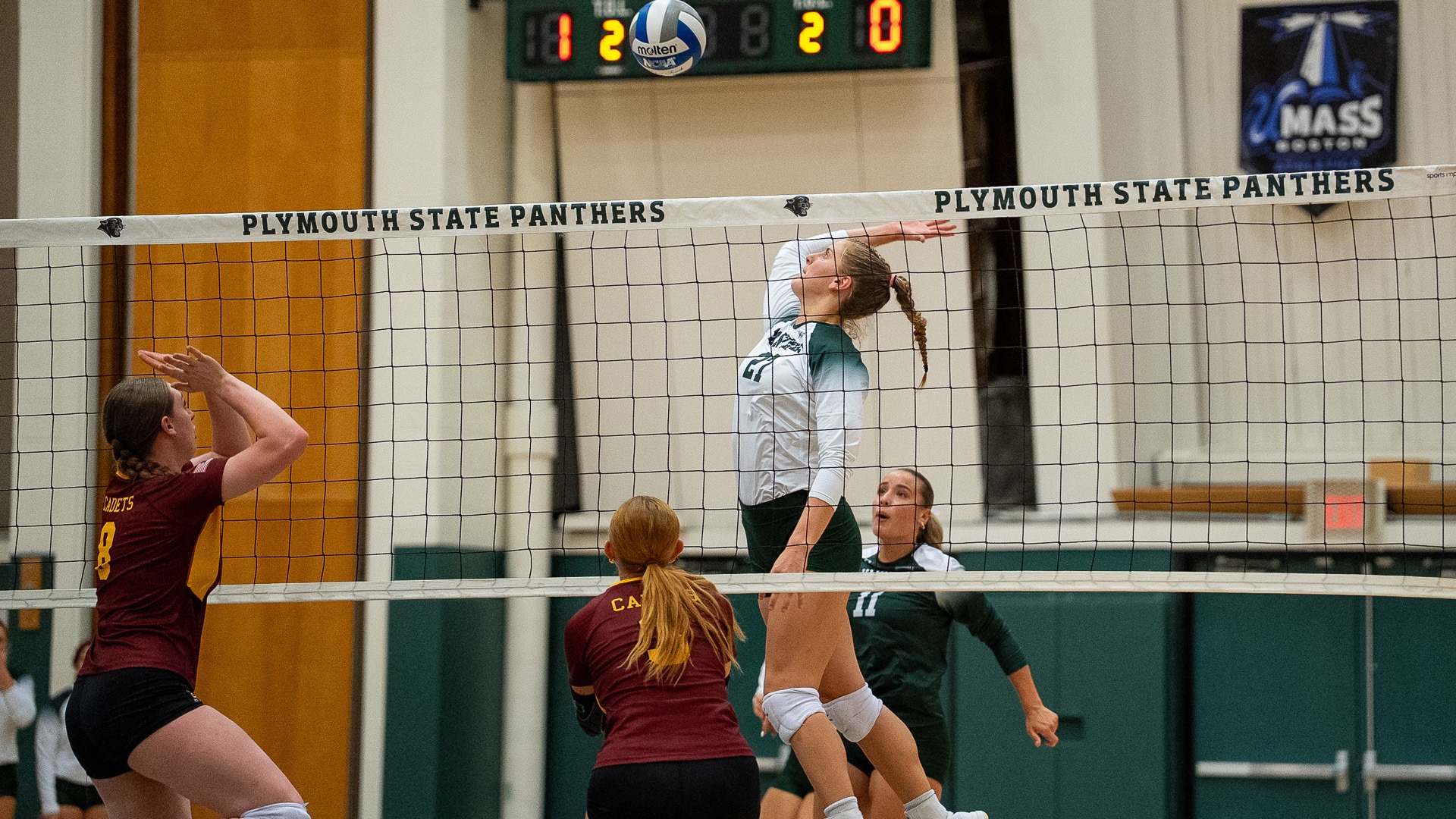 Sya McKay goes up for the kill against Norwich.
