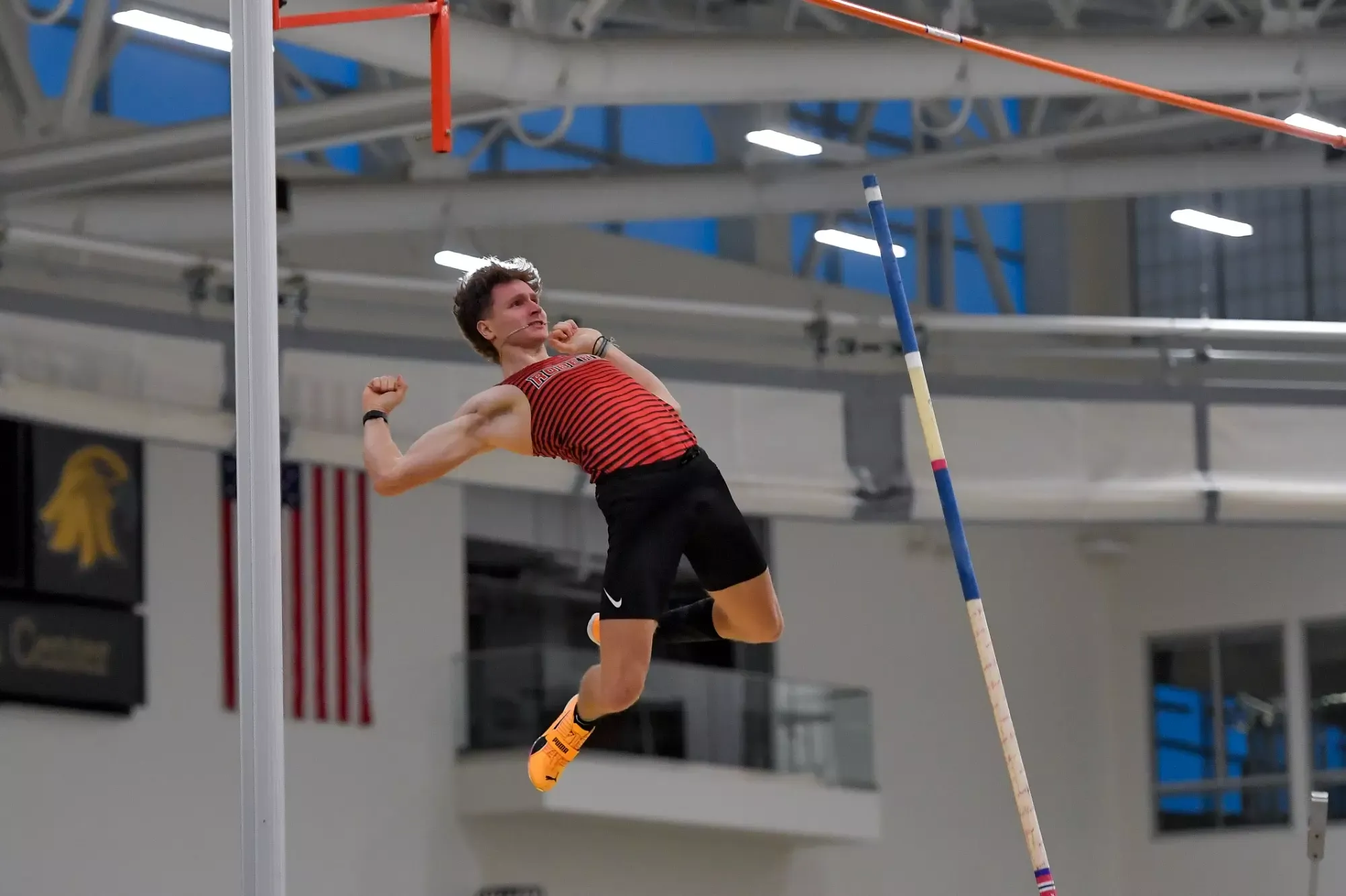 Austin Melvin competes during an NCAA college indoor track meet Saturday, Jan. 17, 2026, in Brockport, N.Y.