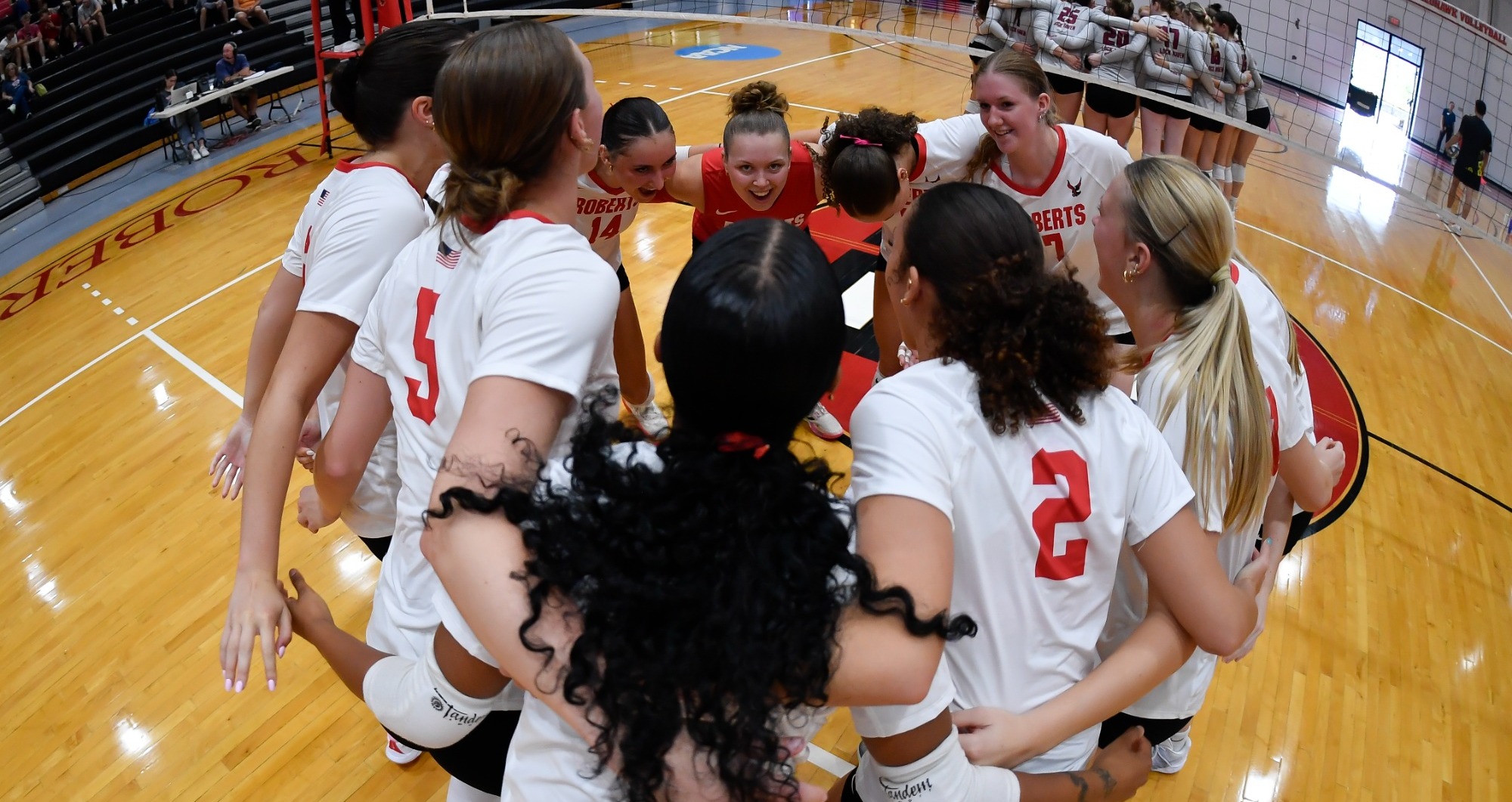 plays during an NCAA college volleyball game against Lock Haven University, Friday, Sept. 4, 2026 in Rochester, N.Y.