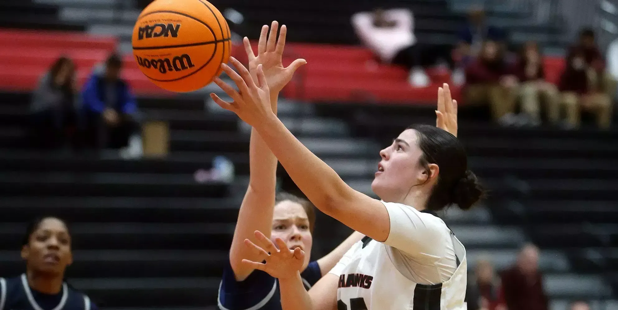 Cristina Gonzalez-Simarro Rubio takes a shot against Queens College on Feb. 15, 2026.