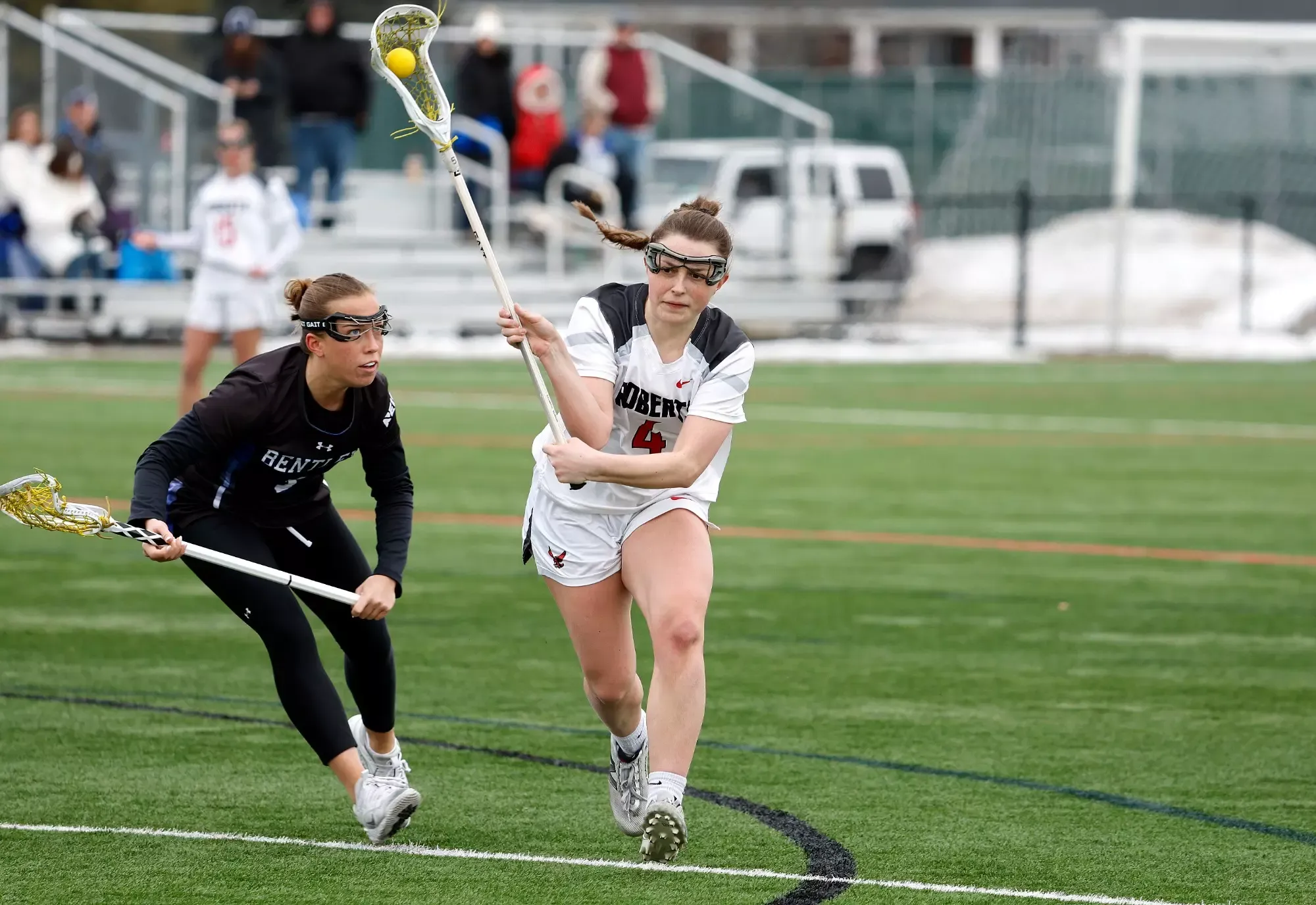 Kadie Tierney takes a shot against Bentley on Feb. 28, 2026.