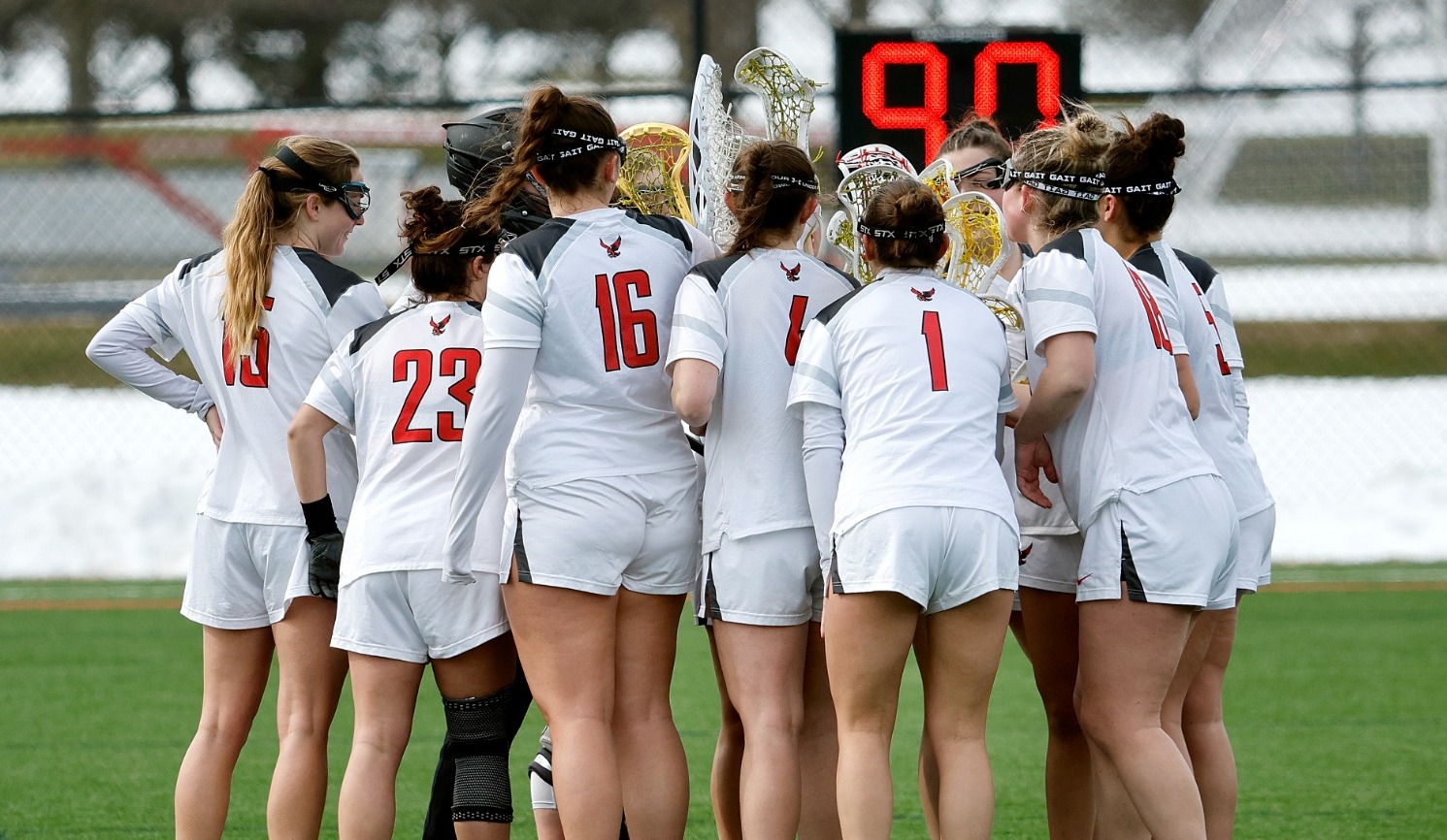 Roberts WLAX huddle