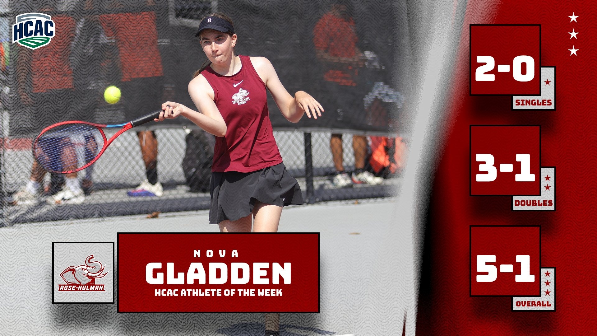 Nova Gladden HCAC Player of the Week 2025-26