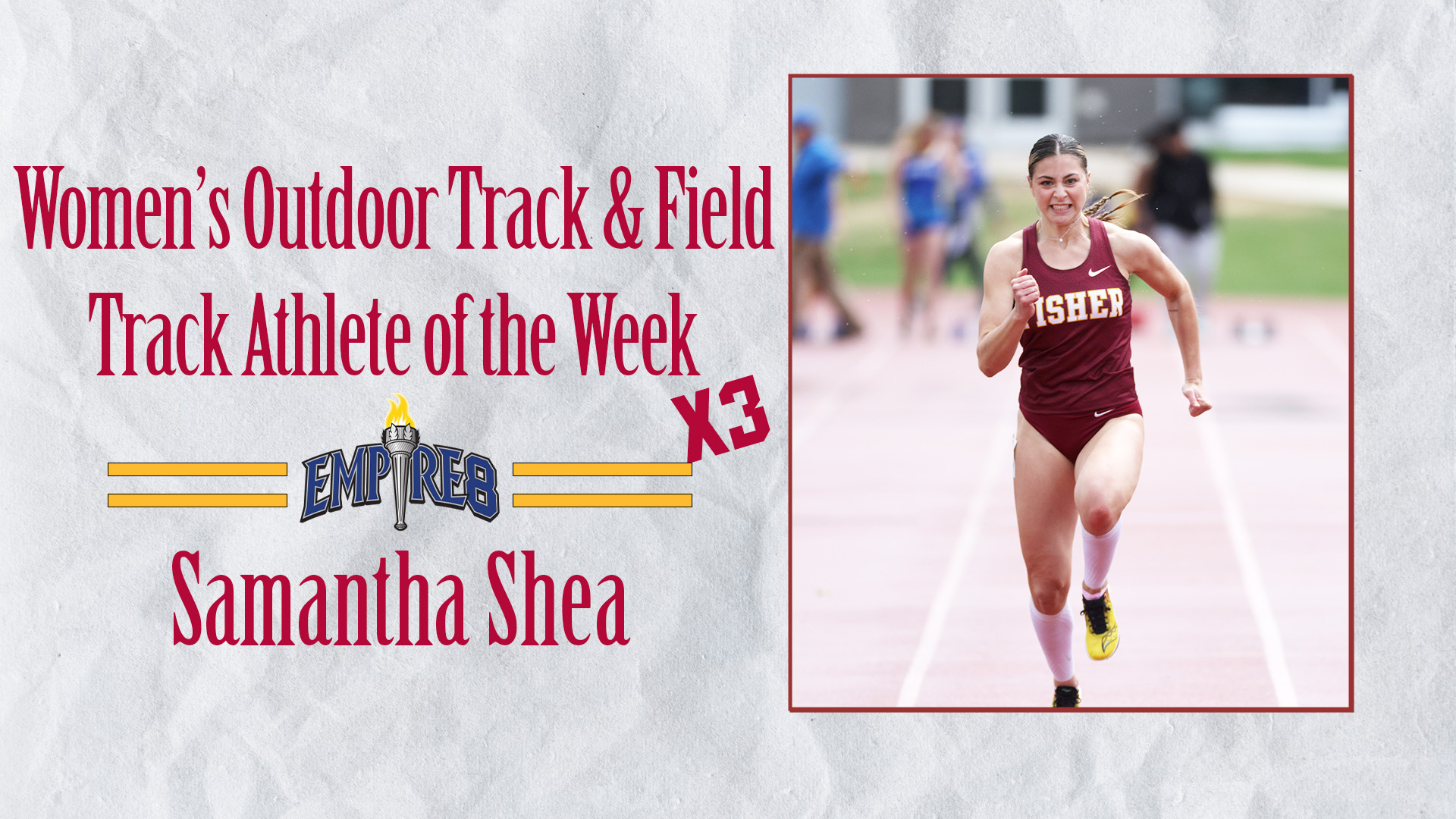 Shea Named Empire 8 Women’s Track Athlete of the Week St. John Fisher
