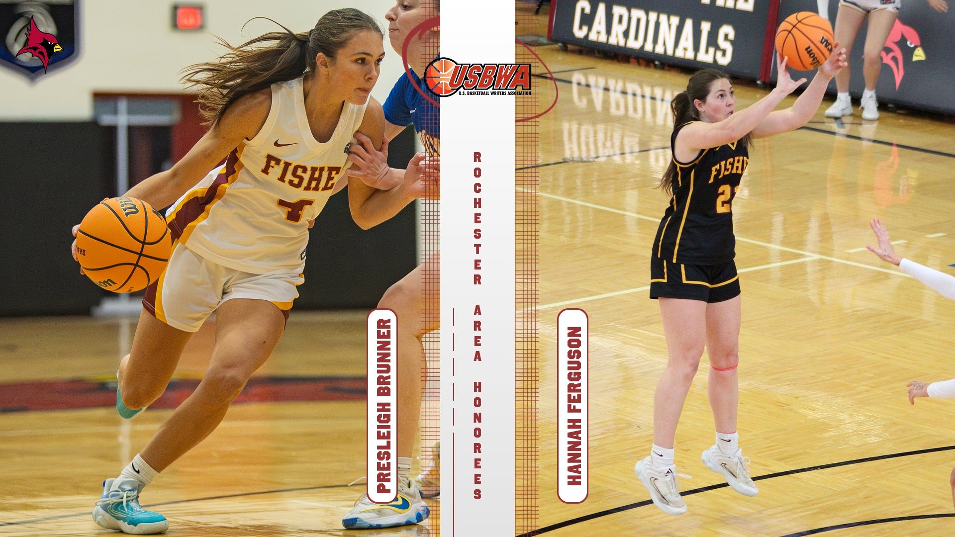 USBWA Rochester Area DIII Honorees Presleigh Brunner, Hannah Ferguson