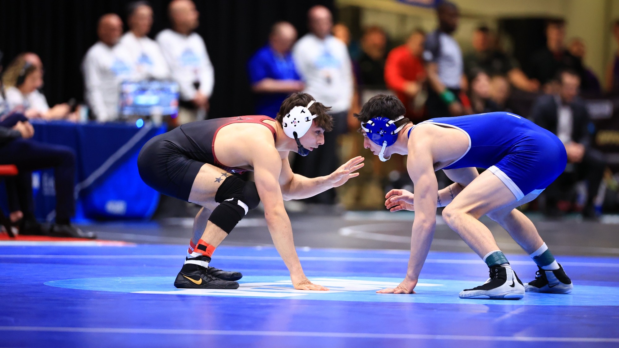 Paul Lichter wrestles at the NCAA Wrestling Championships in 2026 Cedar Rapids, IA