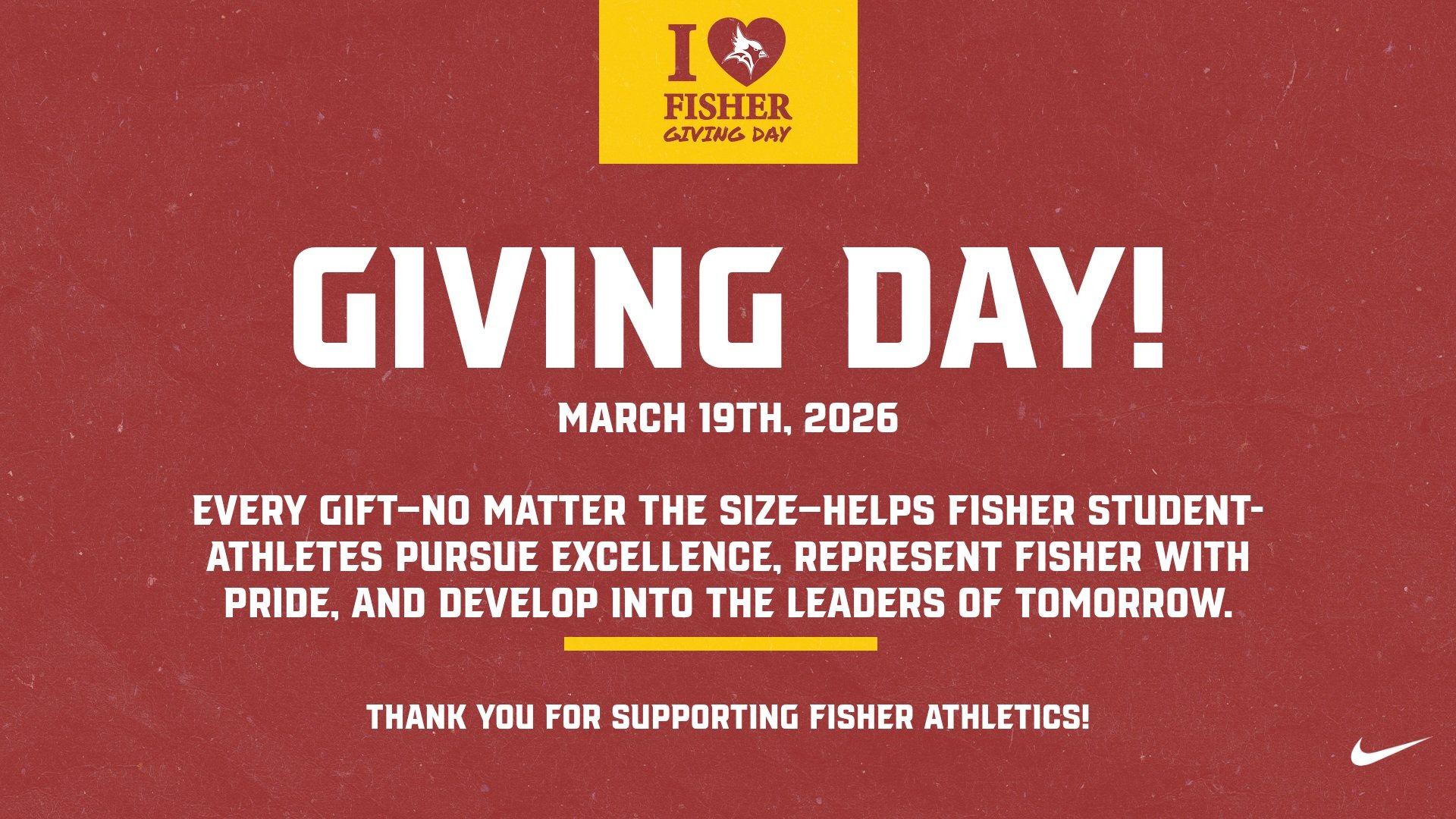 I Heart Fisher Giving Day page