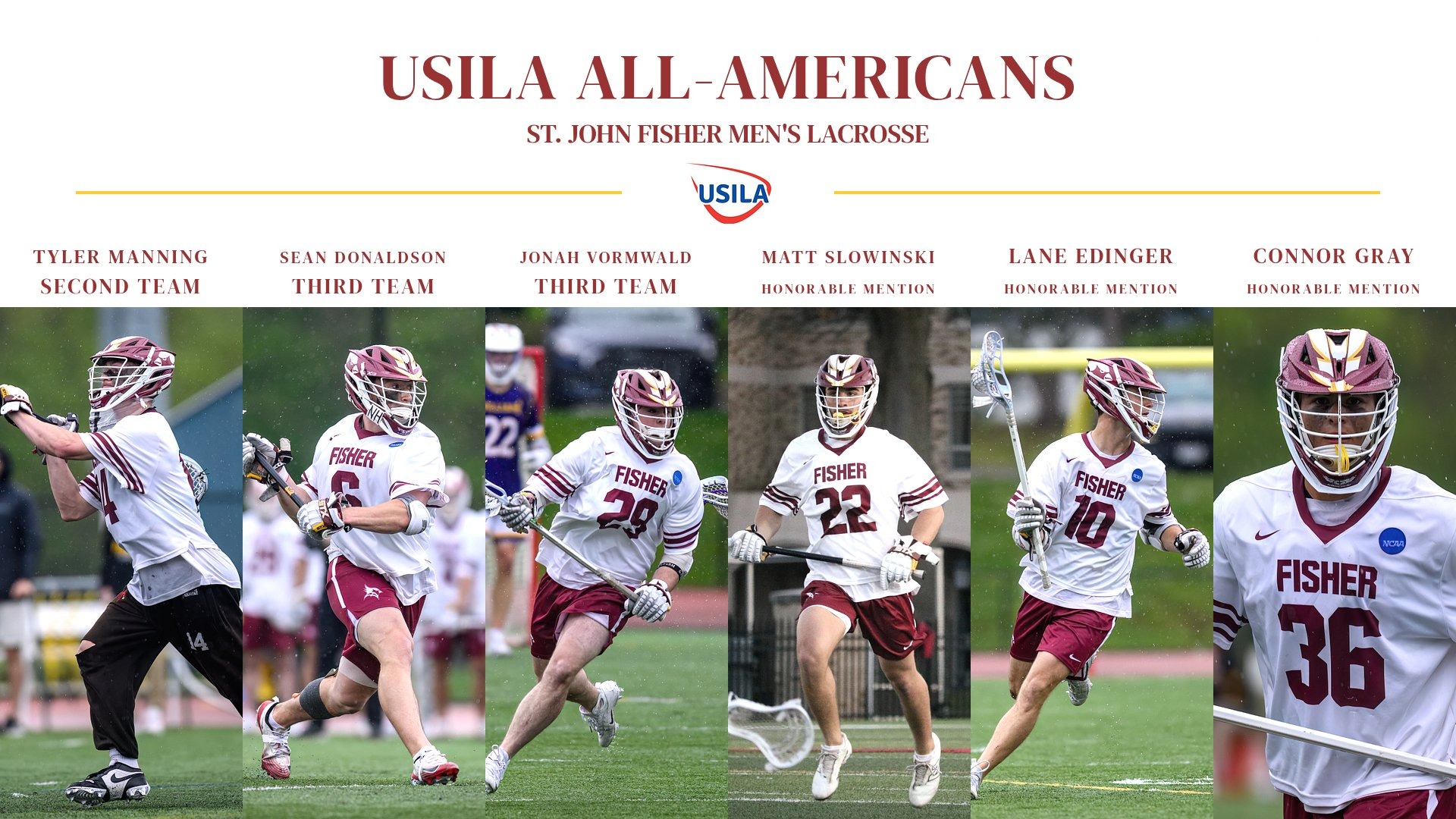2026 USILA All-Americans Cover Photo St. John Fisher Men's Lacrosse
