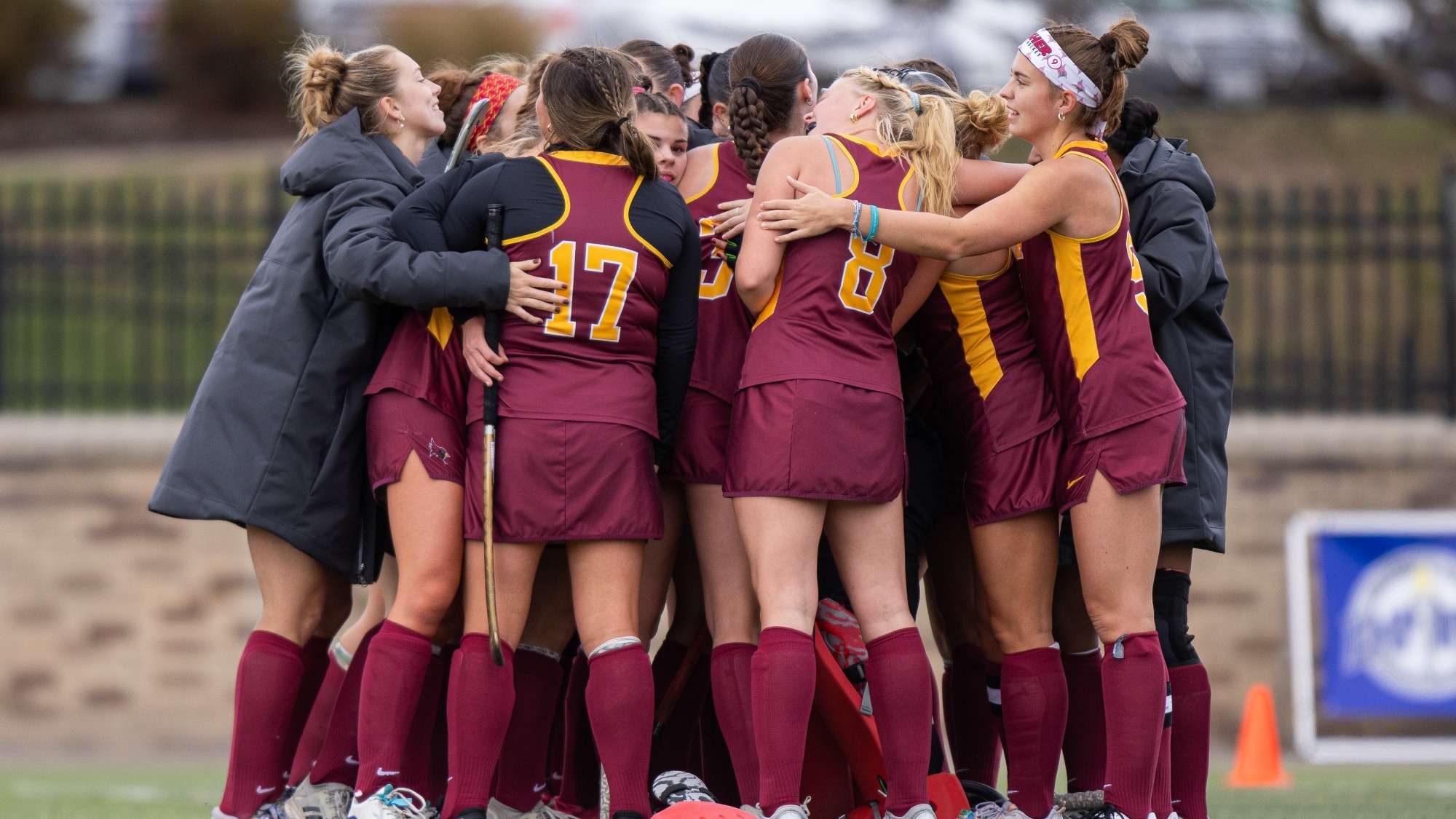 Field Hockey Celebrates a win
