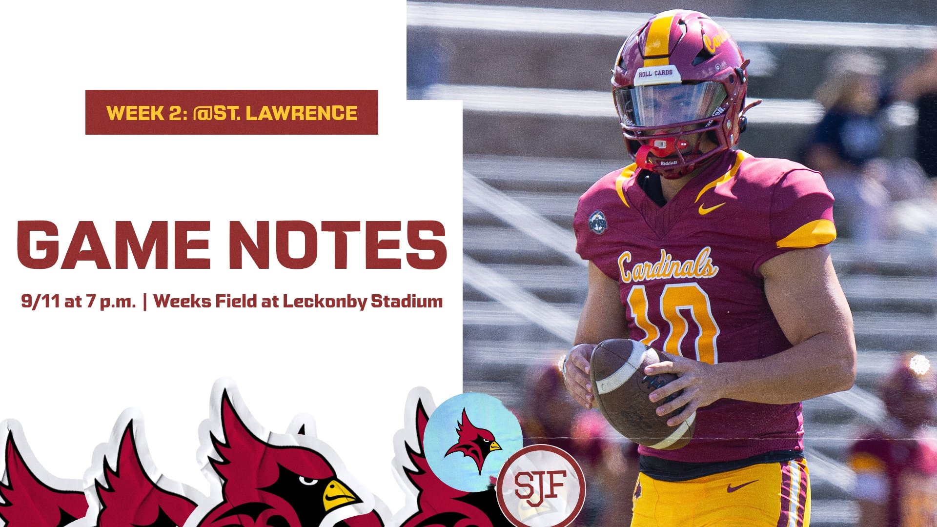 St. John Fisher Football Week 2 Game Notes Promo Ryan Whitney Photo