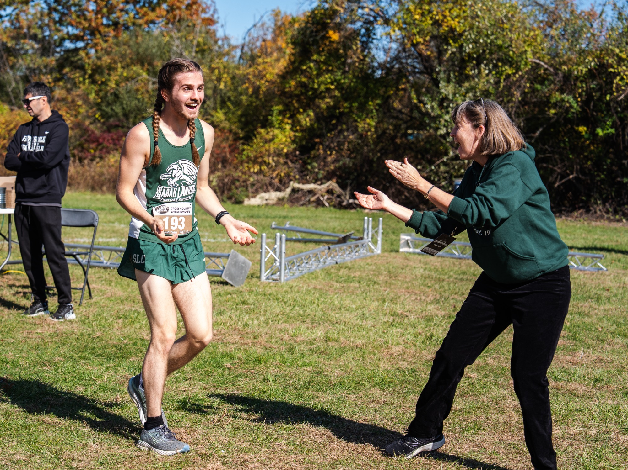 Ivo Duwin (left) with Cristle Collins Judd (right) after being named the 2025 Skyline MXC Elite 19 Award Recipient