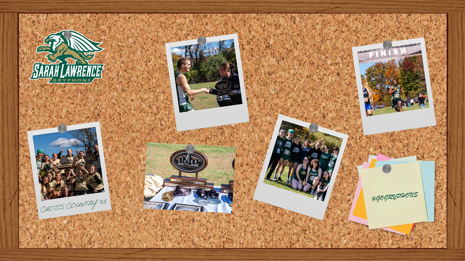 Corkboard with 2025 SLC XC Photos