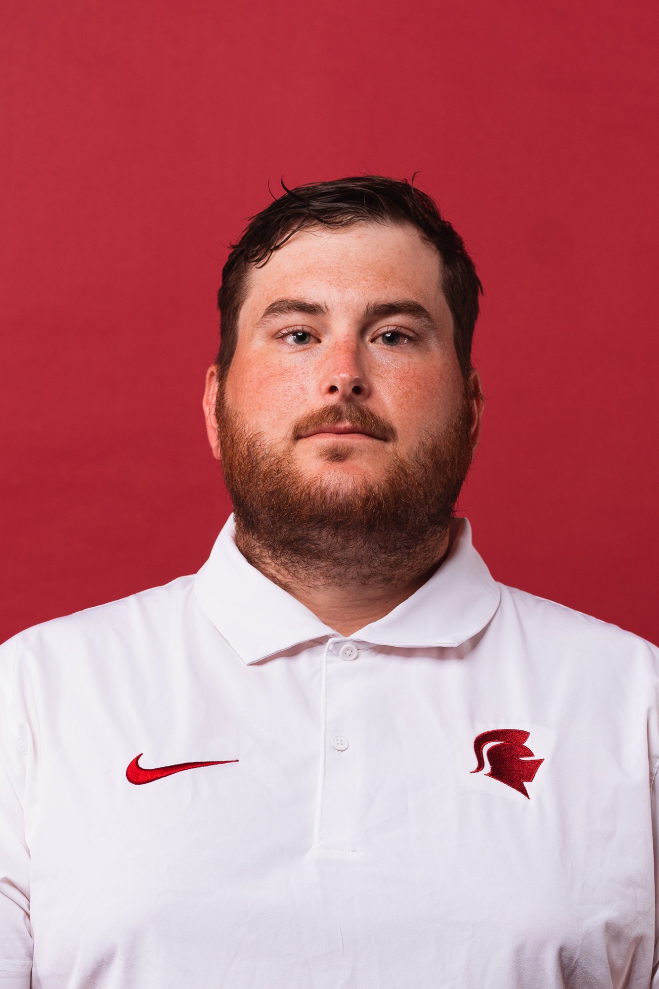 Football players get their headshots taken for the upcoming 2023-2024 season in the Photo Studio in Main Hall at Southern Virginia University in Buena Vista, Virginia on August 16, 2023 (Caleb Palmer, Marketing )