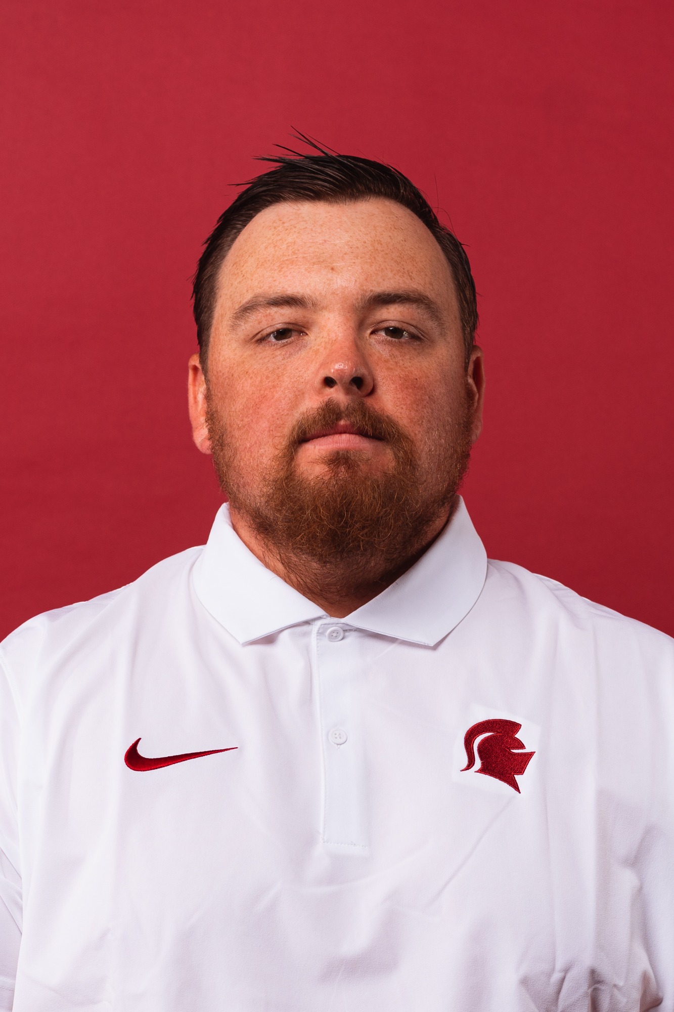 Football players get their headshots taken for the upcoming 2023-2024 season in the Photo Studio in Main Hall at Southern Virginia University in Buena Vista, Virginia on August 16, 2023 (Caleb Palmer, Marketing )