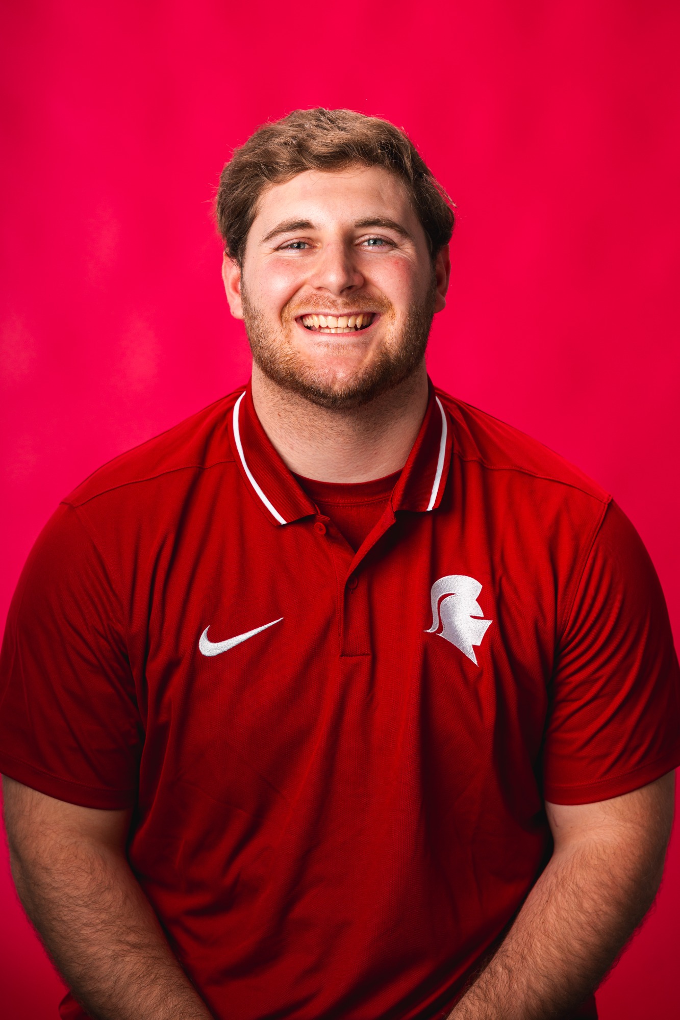 The Southern Virginia Football team comes into the photo studio for athletic headshots on the campus of Southern Virginia University in Buena Vista, Virginia on August 14, 2024. (Zach Quintinita, Marketing).