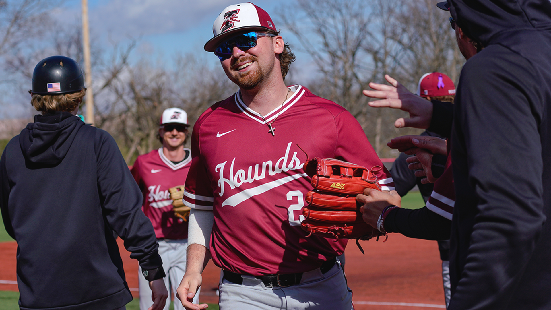 Austin Bode Heading back to dugout