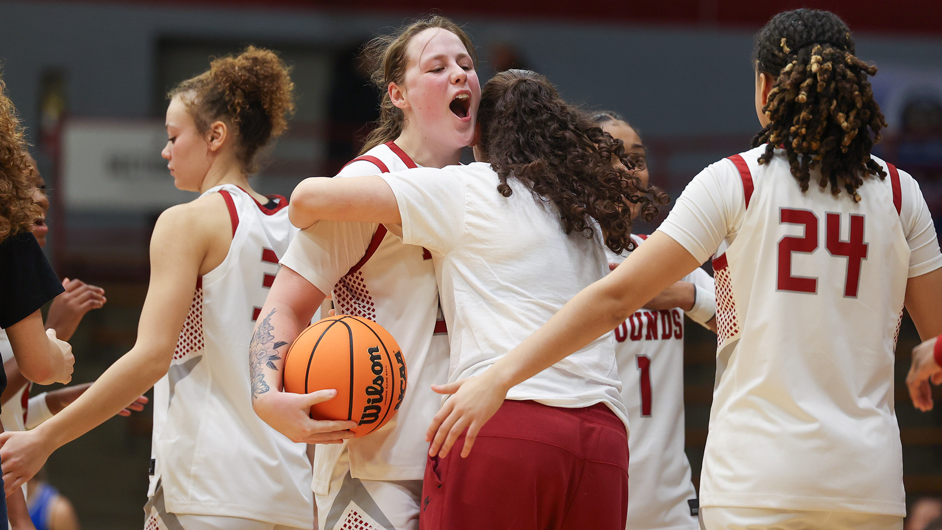 Halie Gilbert and Betul Gasgil celebrating