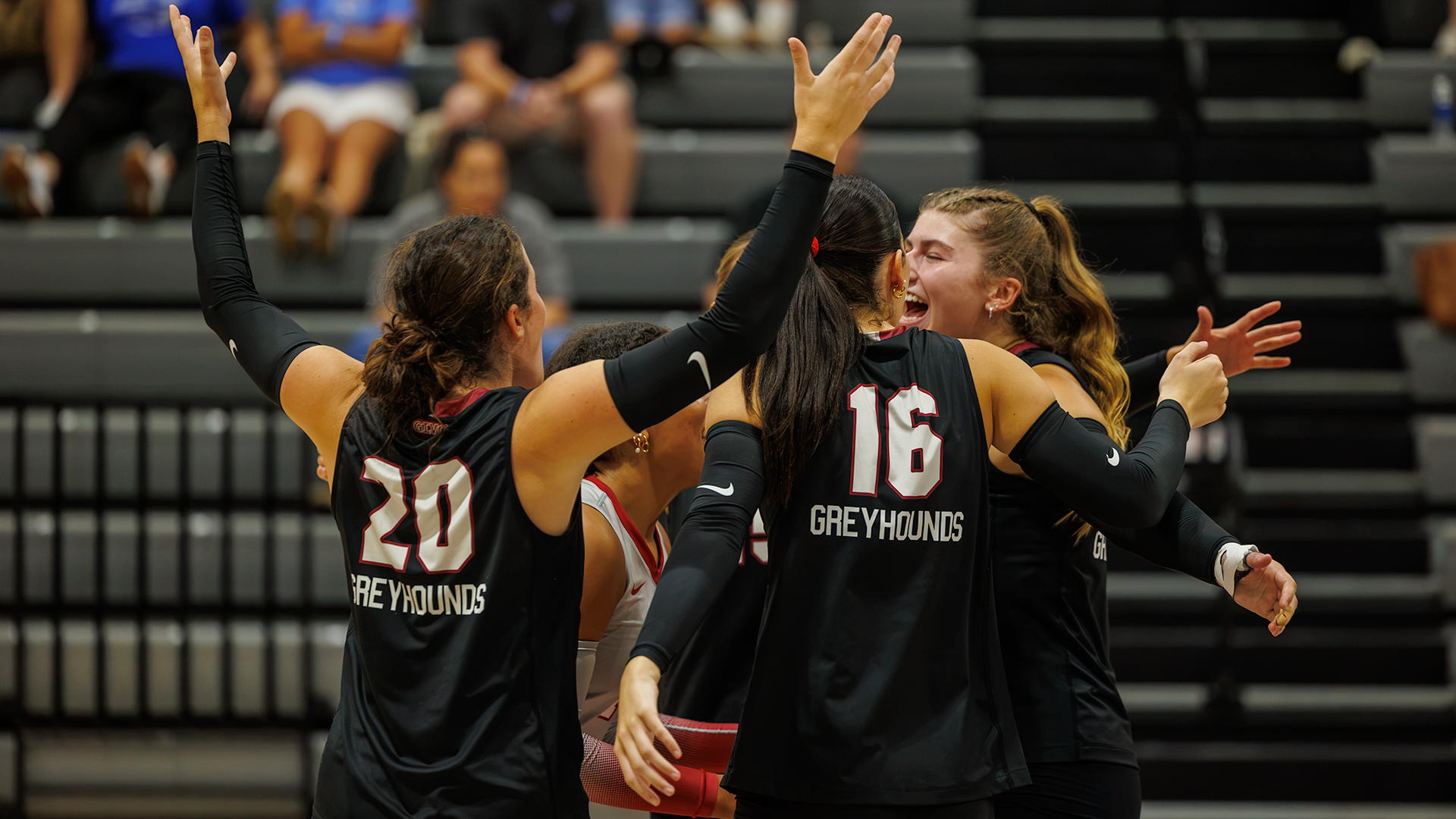 Shelby Emich and Carmen Horn in the Huddle