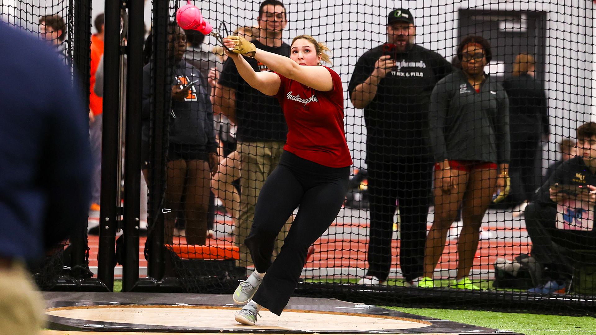 Maya Efodi in the weight throw