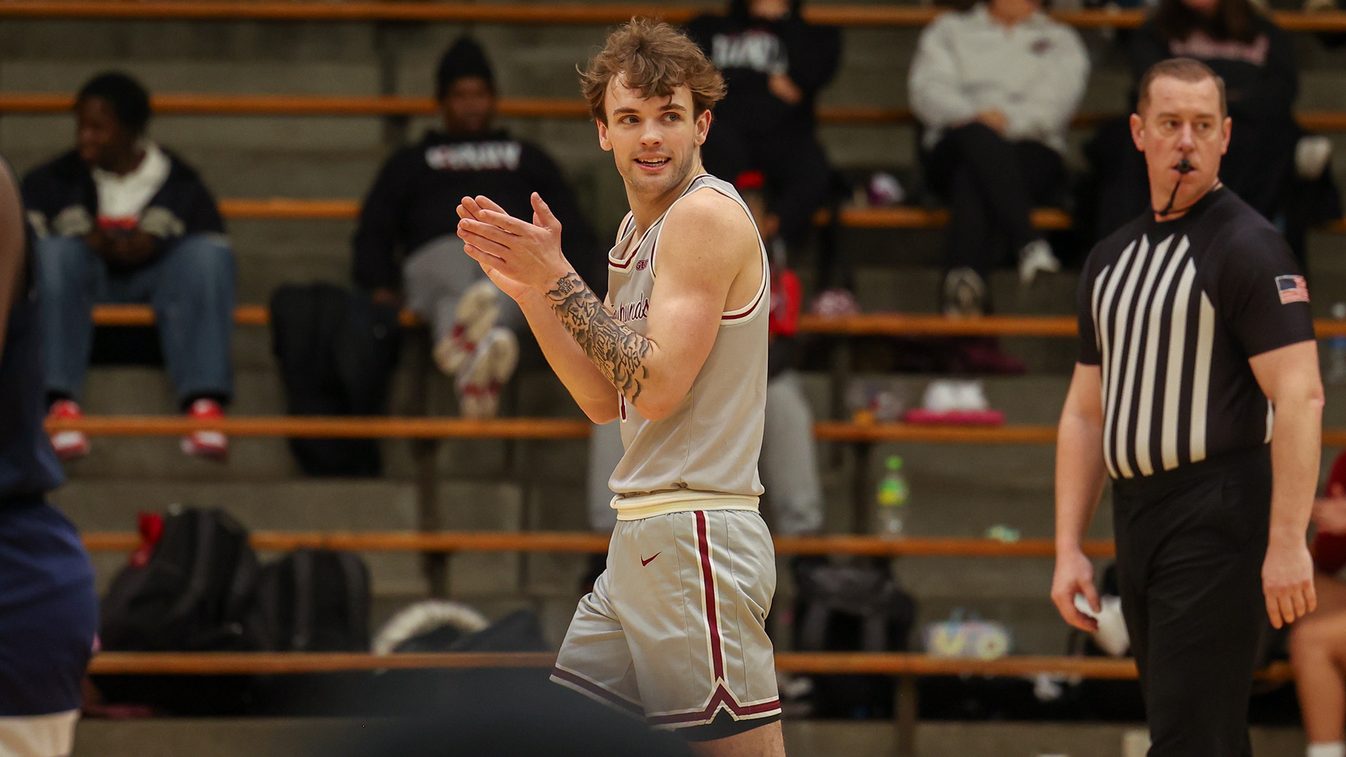 Tyler Parrish celebrates a bucket
