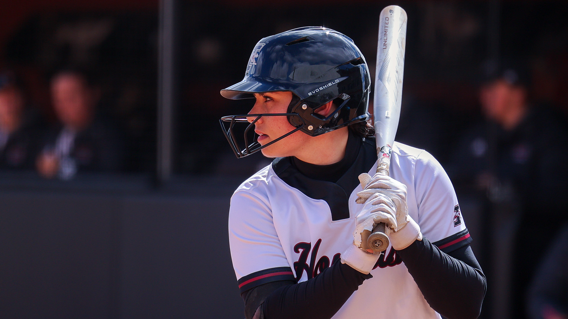 Josie Jager in the batter's box.