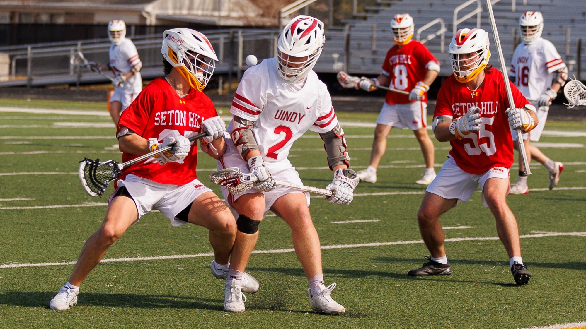 Miller battles for a ground ball against Seton Hill