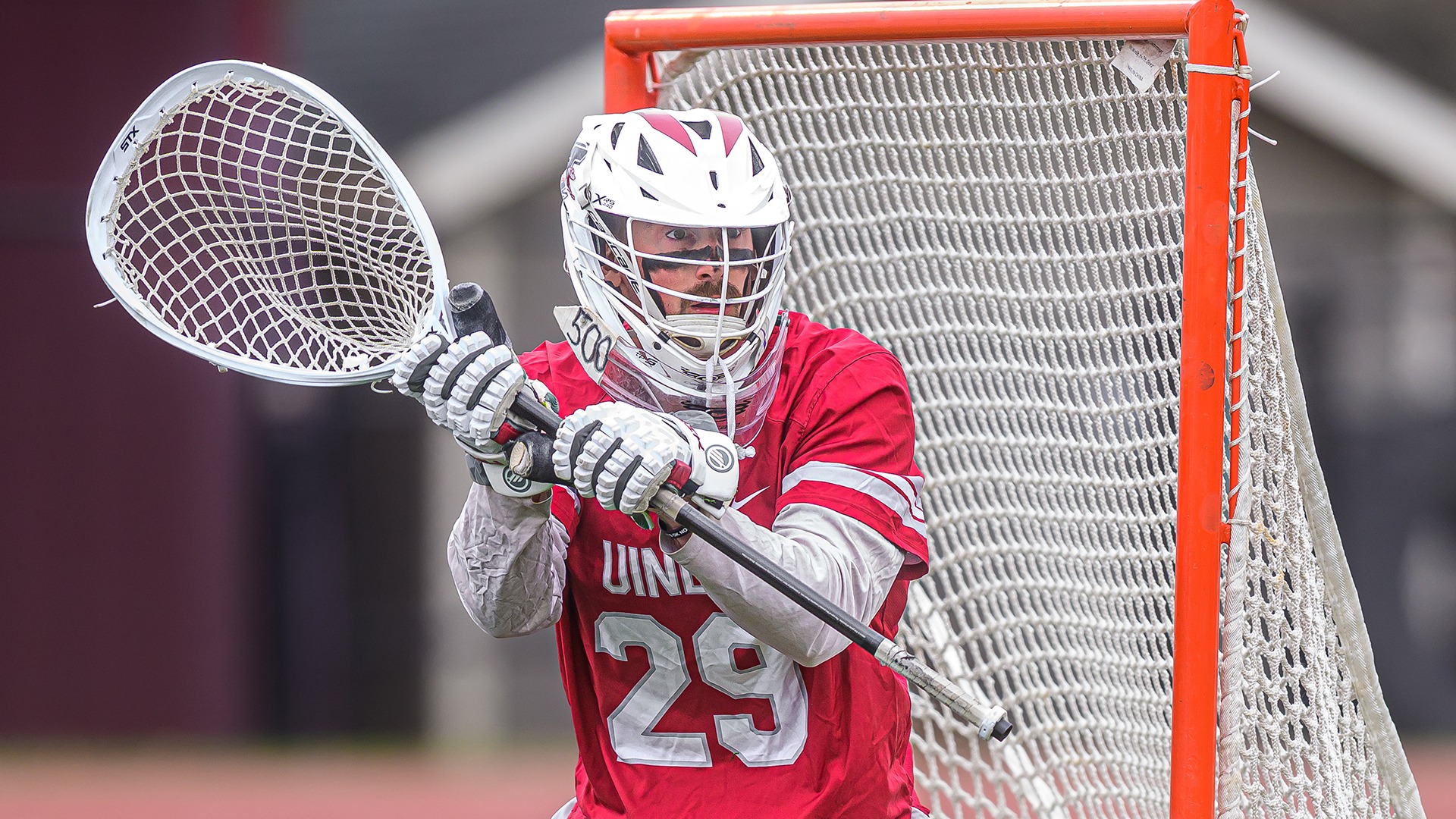 AJ Preachuk stands his ground between the pipes.