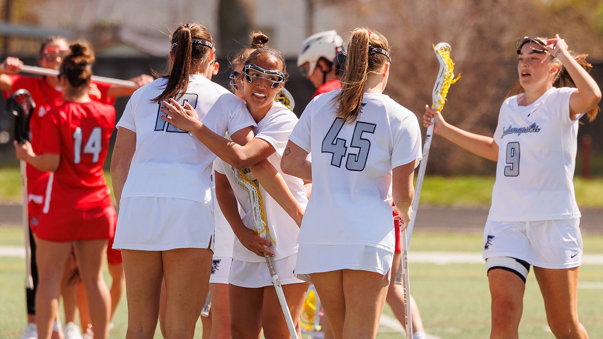 Women's Lacrosse goal celebration