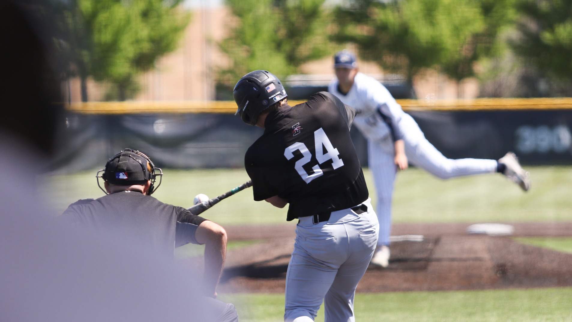 Austin Bode connects with a pitch
