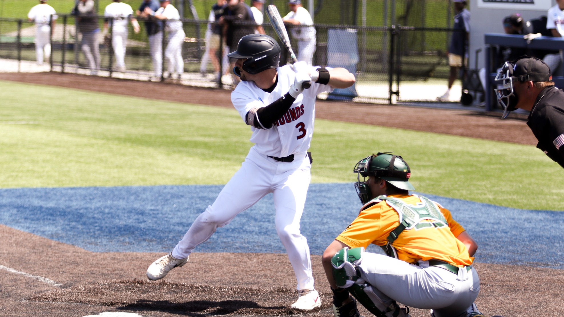 Bret Perry awaits a pitch in the box