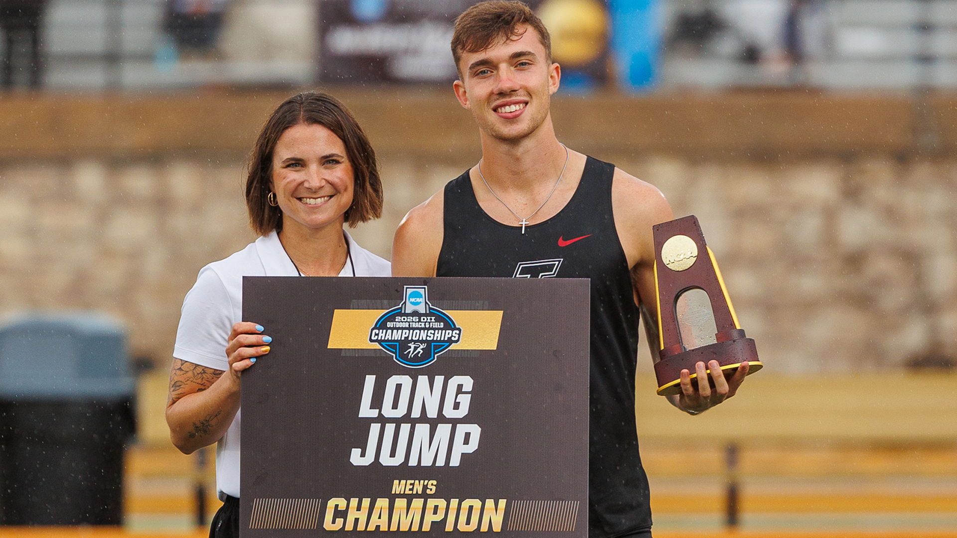 Alex Meyer earns third National Title in long jump
