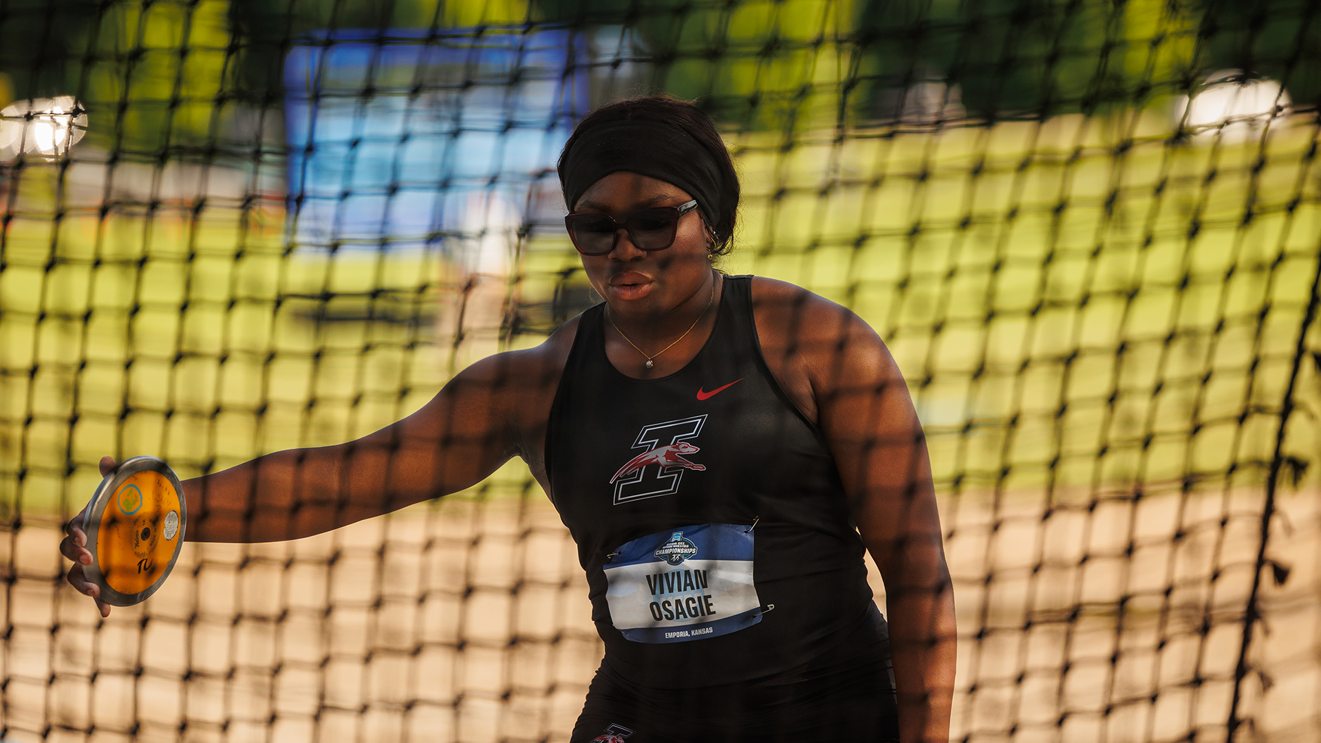 Vivian Osagie collects bronze in the women's discus at the 2026 NCAA DII OTF Championships