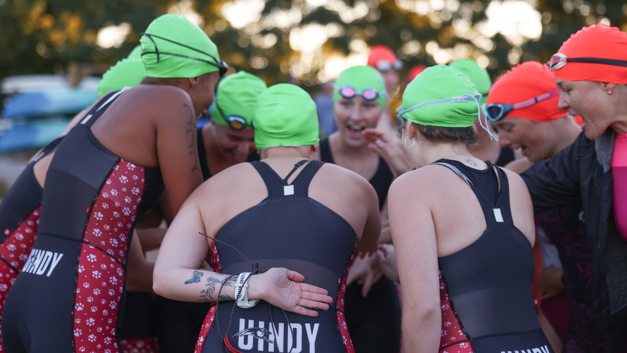 The UIndy triathlon team preps for competition.