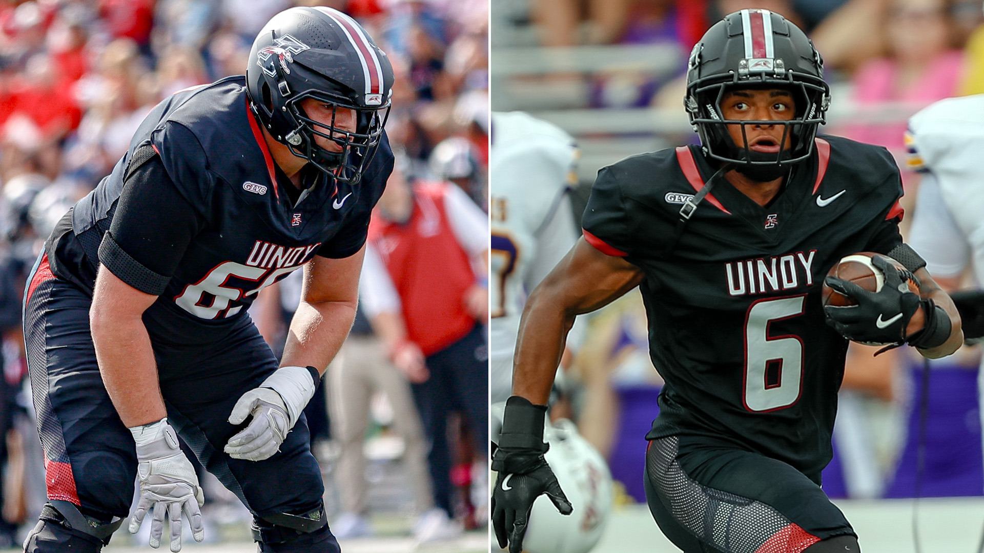 UIndy football student-athletes Tyler Leopold and Alvin Contreras