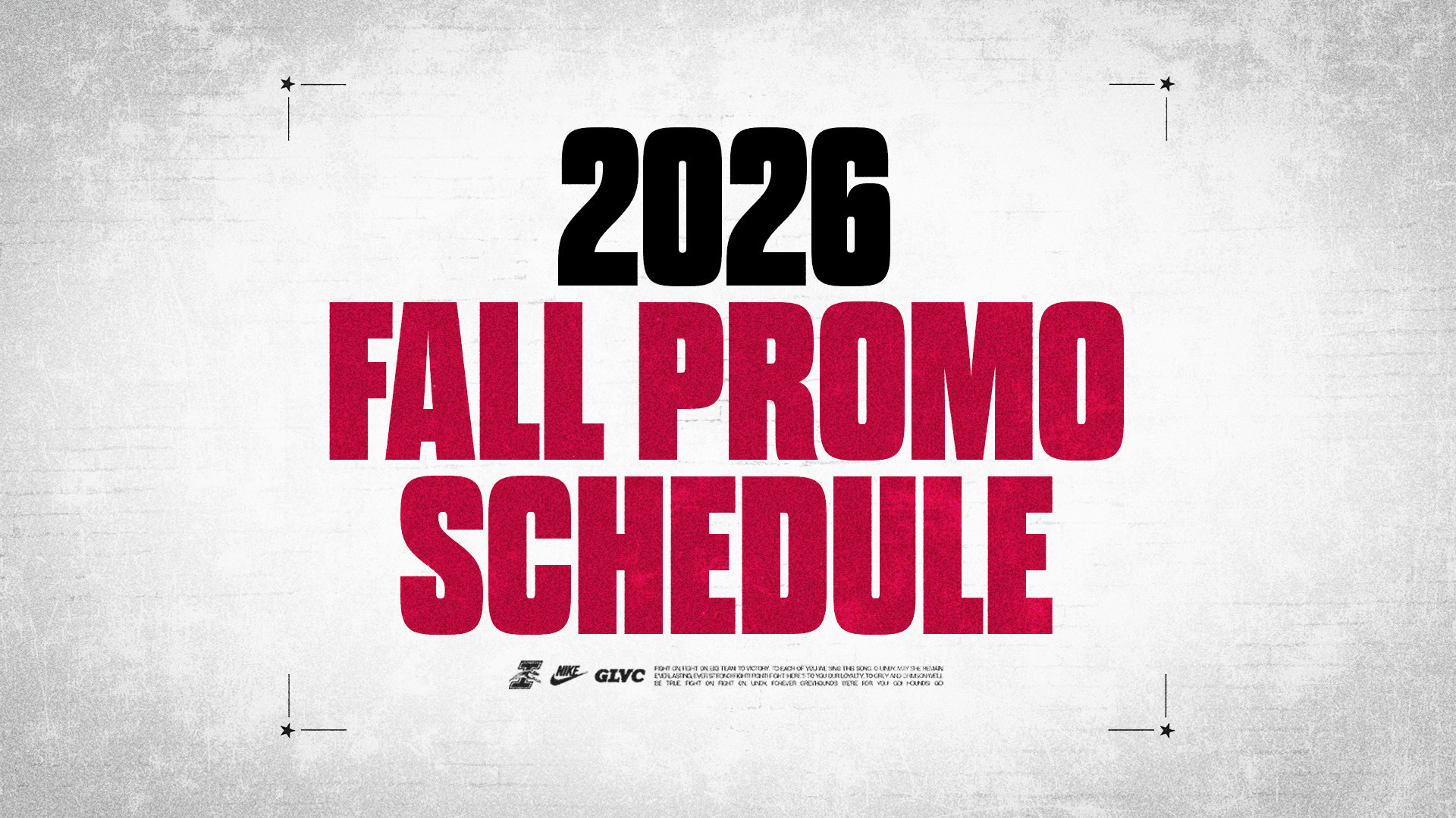 2026 Fall Promo Schedule