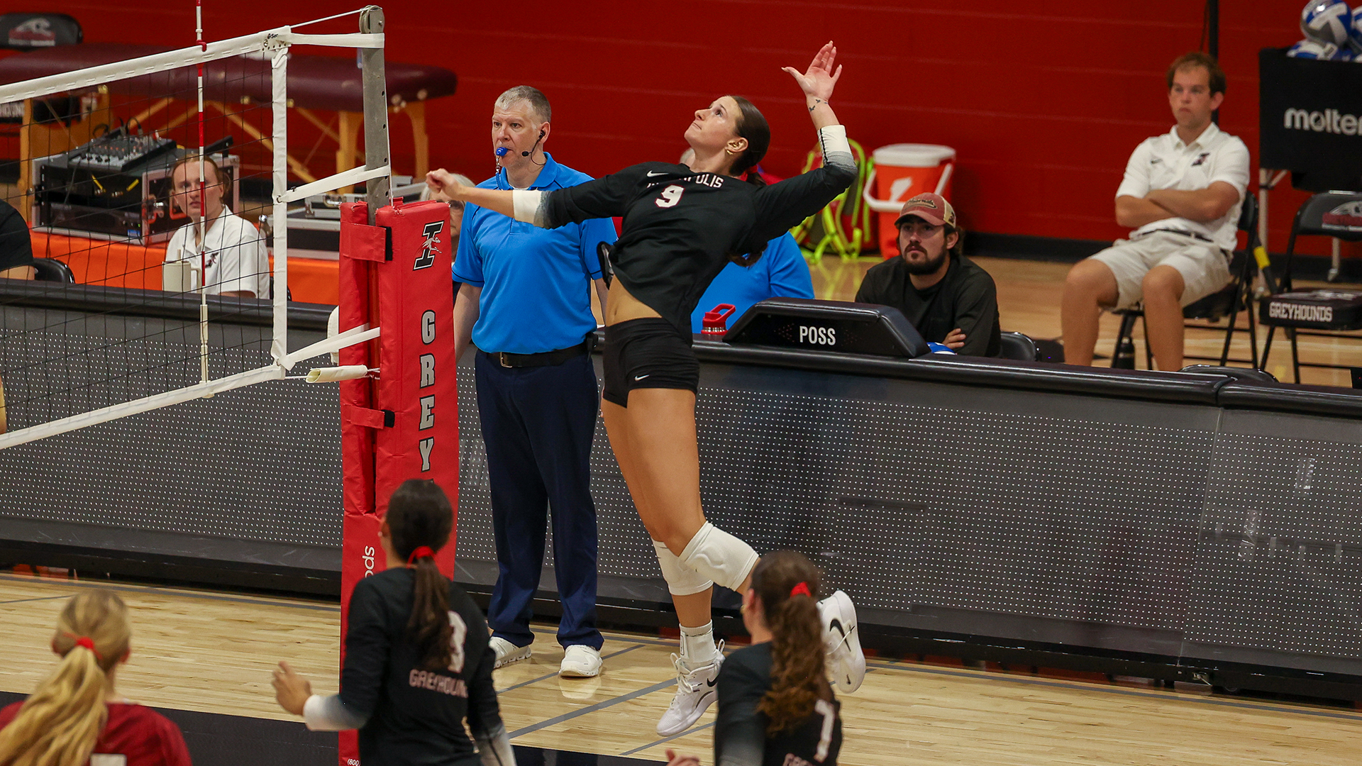 Maddie Lynch goes for a kill against Walsh in the UIndy Invitational