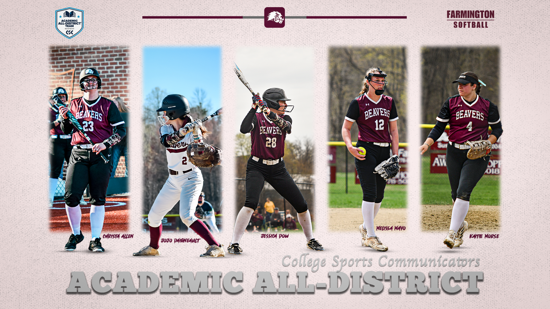 CSC Academic All-District Softball 2025