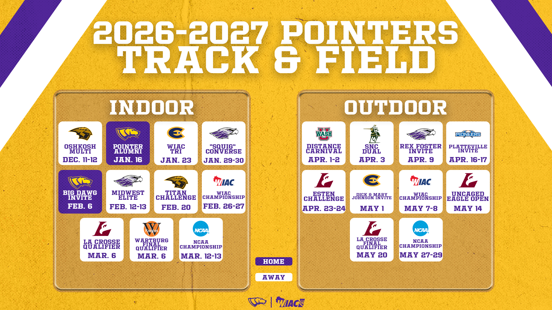 Track and field schedule