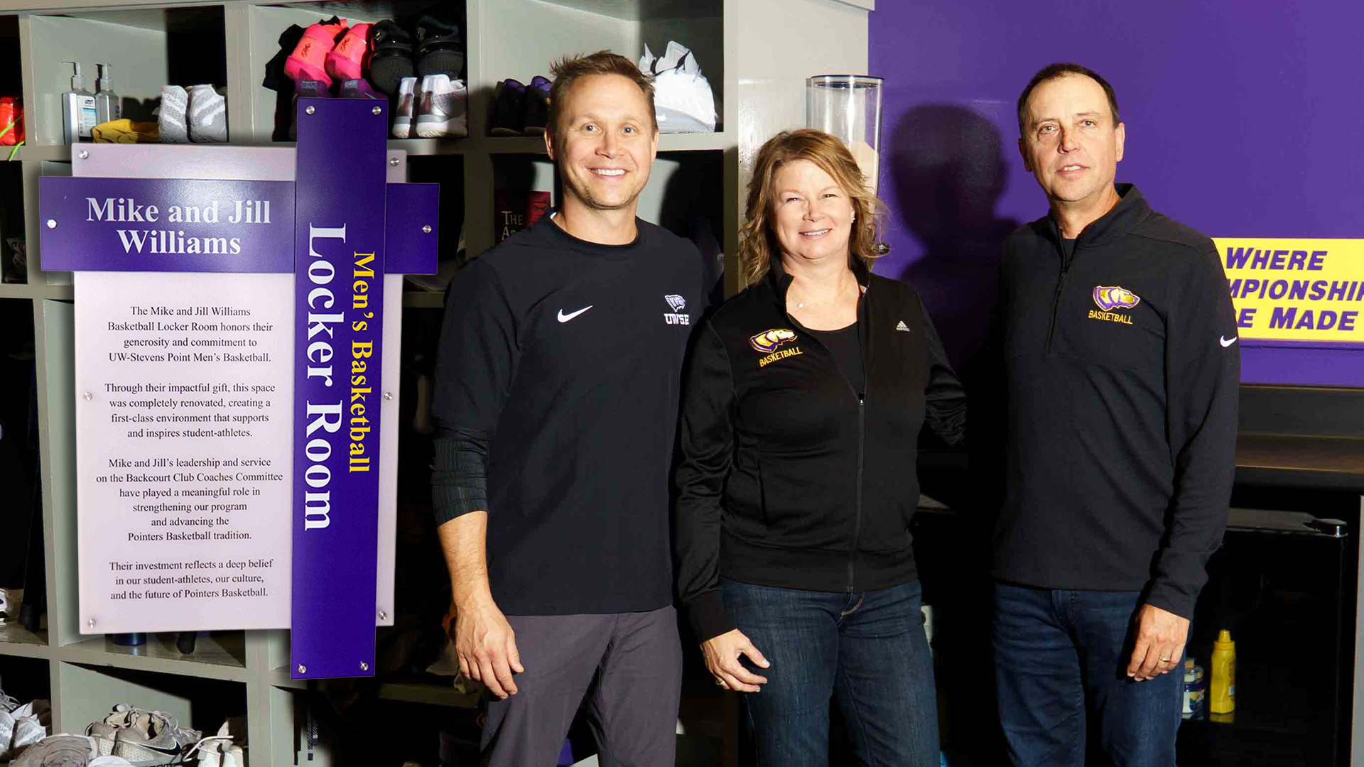 Mike and Jill Williams Locker room dedication
