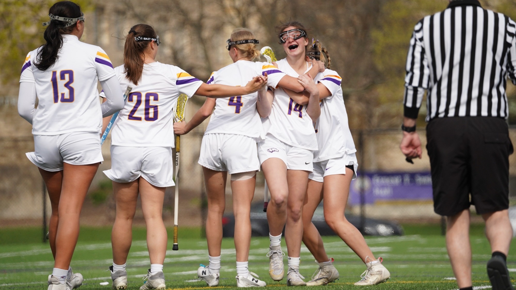 Women's Lacrosse Team Celebrating