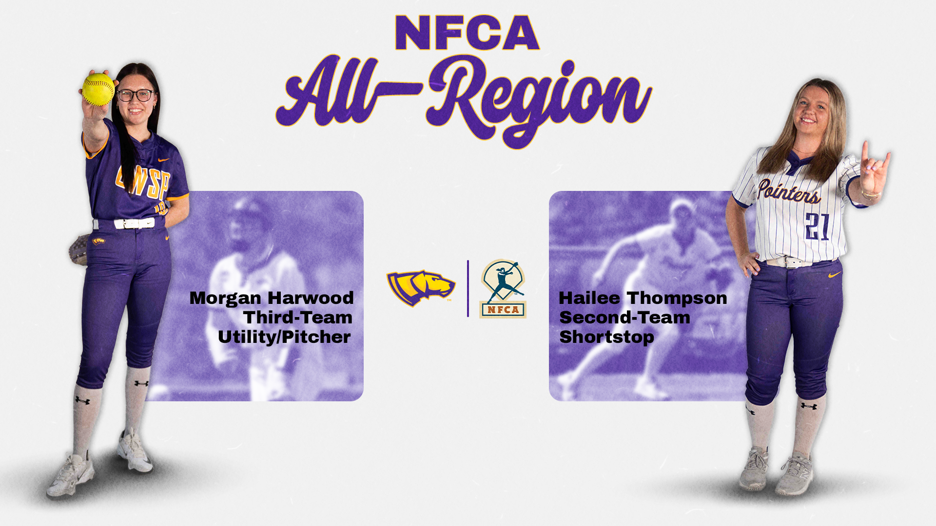 Morgan Harwood and Hailee Thompson earn NFCA All-region