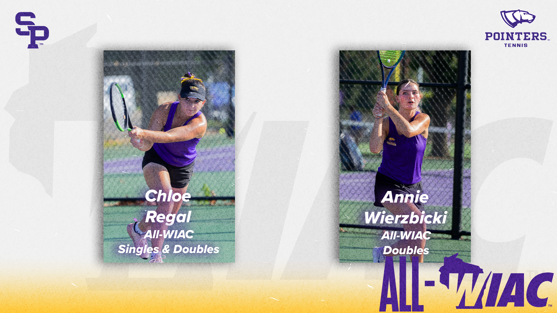 Chloe Regal and Annie Wierzbicki earn All-WIAC honors